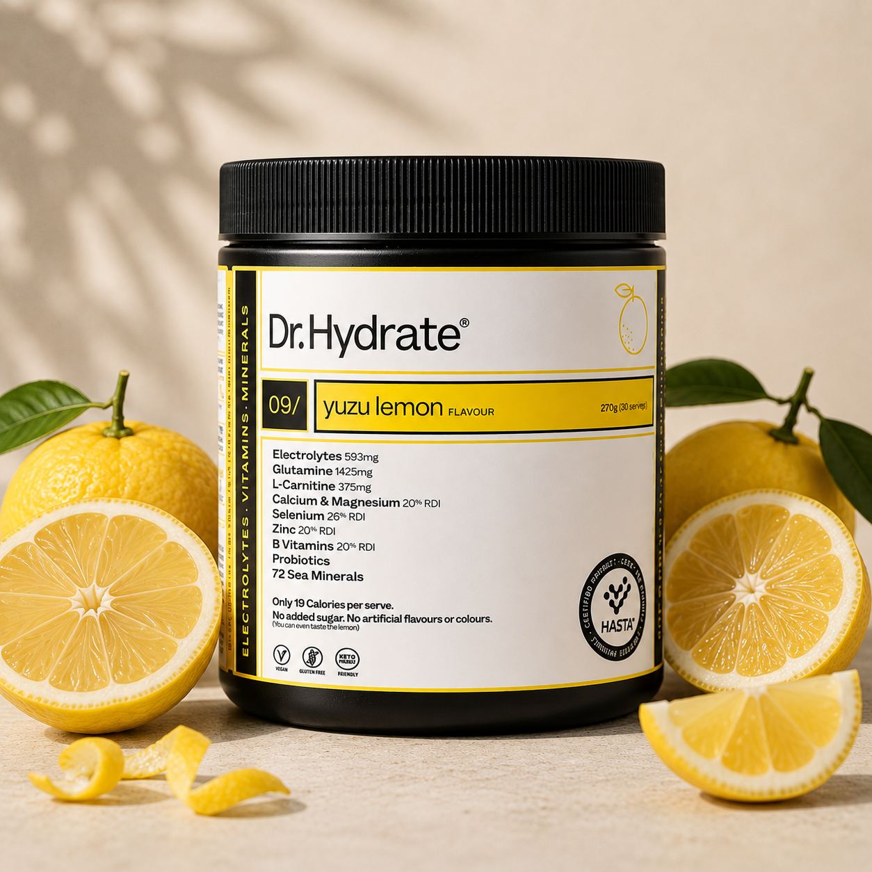 Dr Hydrate Jar 30 Serves - Yuzu Lemonade