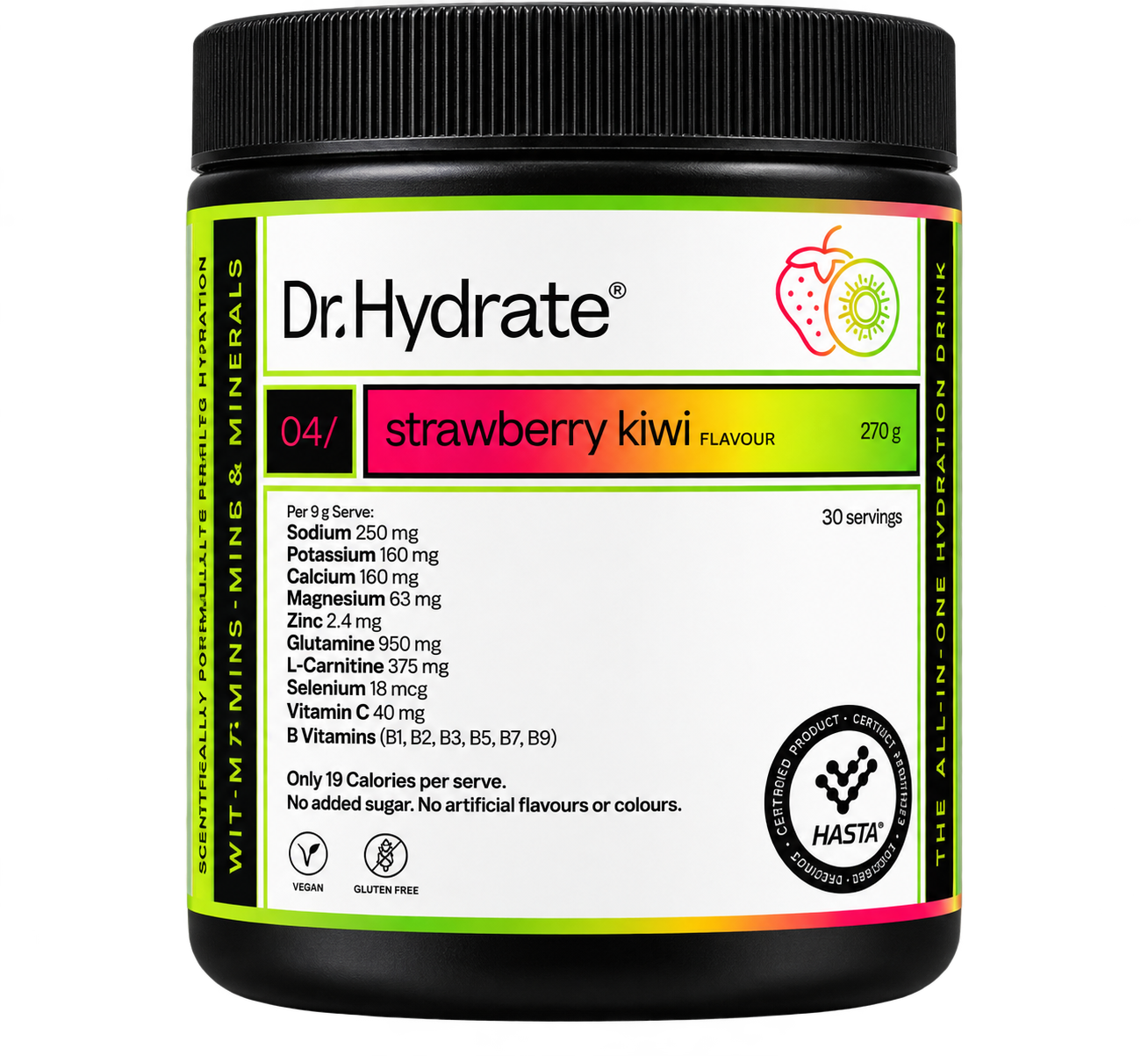 Dr Hydrate Jar 30 Serves - Strawberry Kiwi