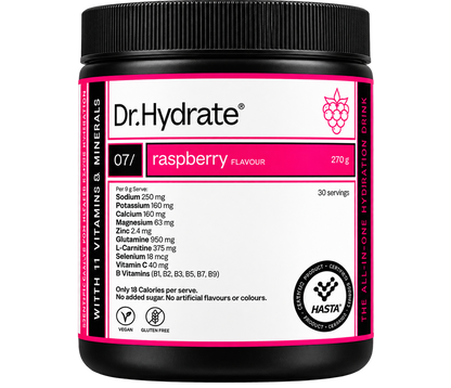 Dr Hydrate Jar 30 Serves - Raspberry