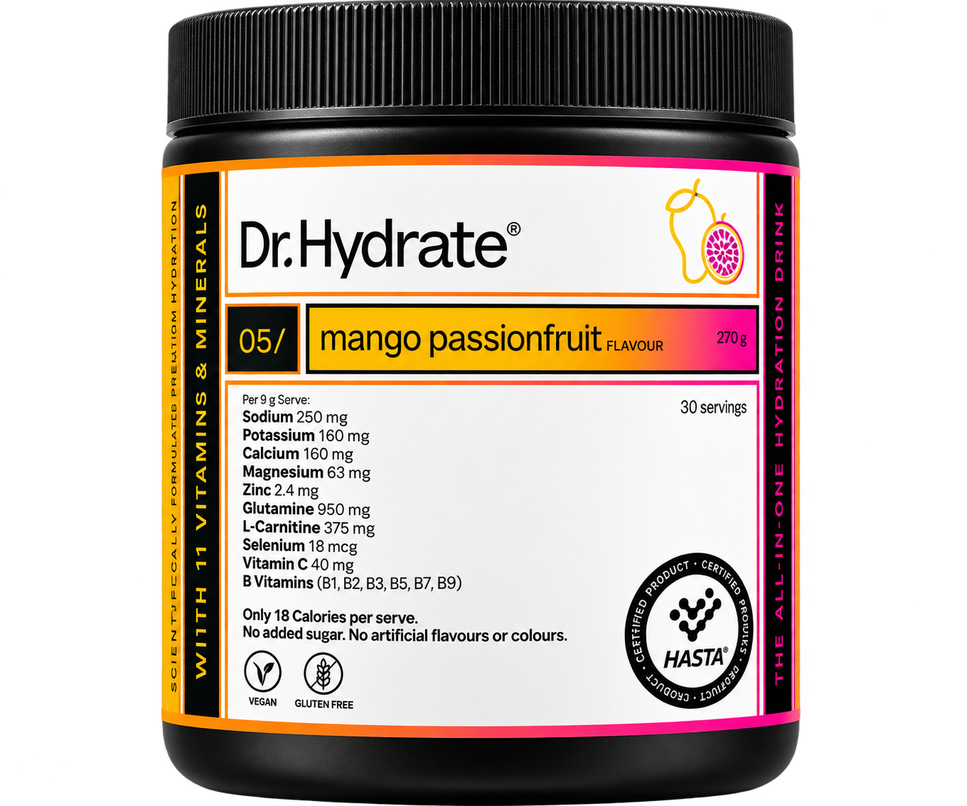 Dr Hydrate Jar 30 Serves - Mango Passionfruit