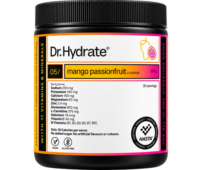 Dr Hydrate Jar 30 Serves - Mango Passionfruit