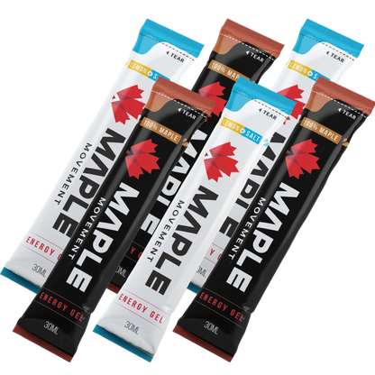 Maple Movement Sap Energy Gel Variety Pack – Original Maple + Lemon & Salt – 6 Gels