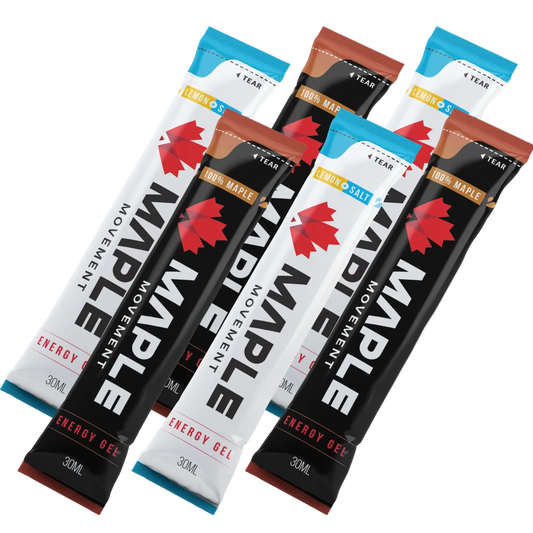 Maple Movement Sap Energy Gel Variety Pack – Original Maple + Lemon & Salt – 6 Gels