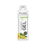 PURE Sports Nutrition Fluid Energy Gel packaging with lemon and lime illustration on a white background