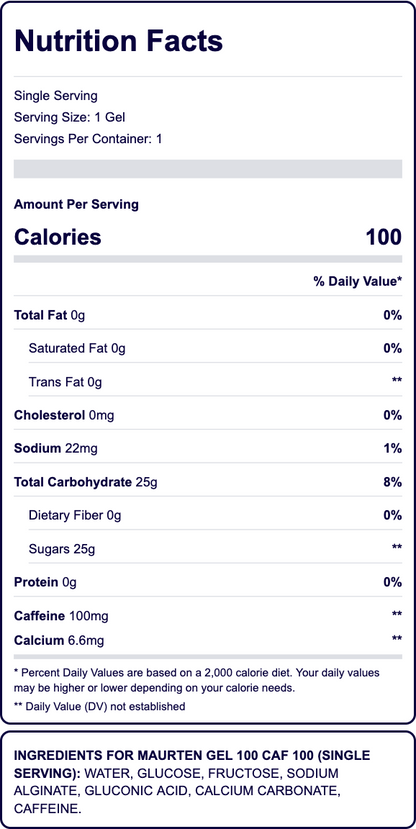 Maurten Gel 100 CAF 100 Energy Gel – 25g Carbs