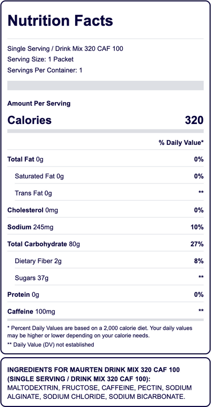 Maurten Drink Mix 320 CAF 100 – 80g of Carbs