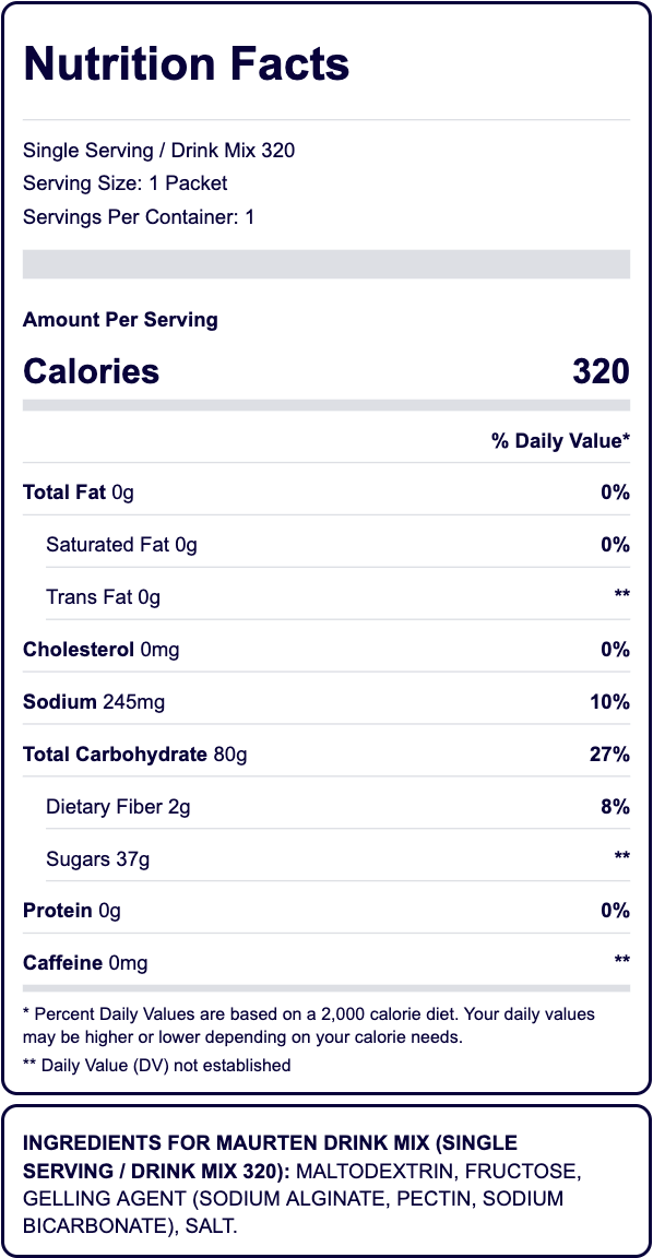 Maurten Drink Mix 320 – 80g of Carbs