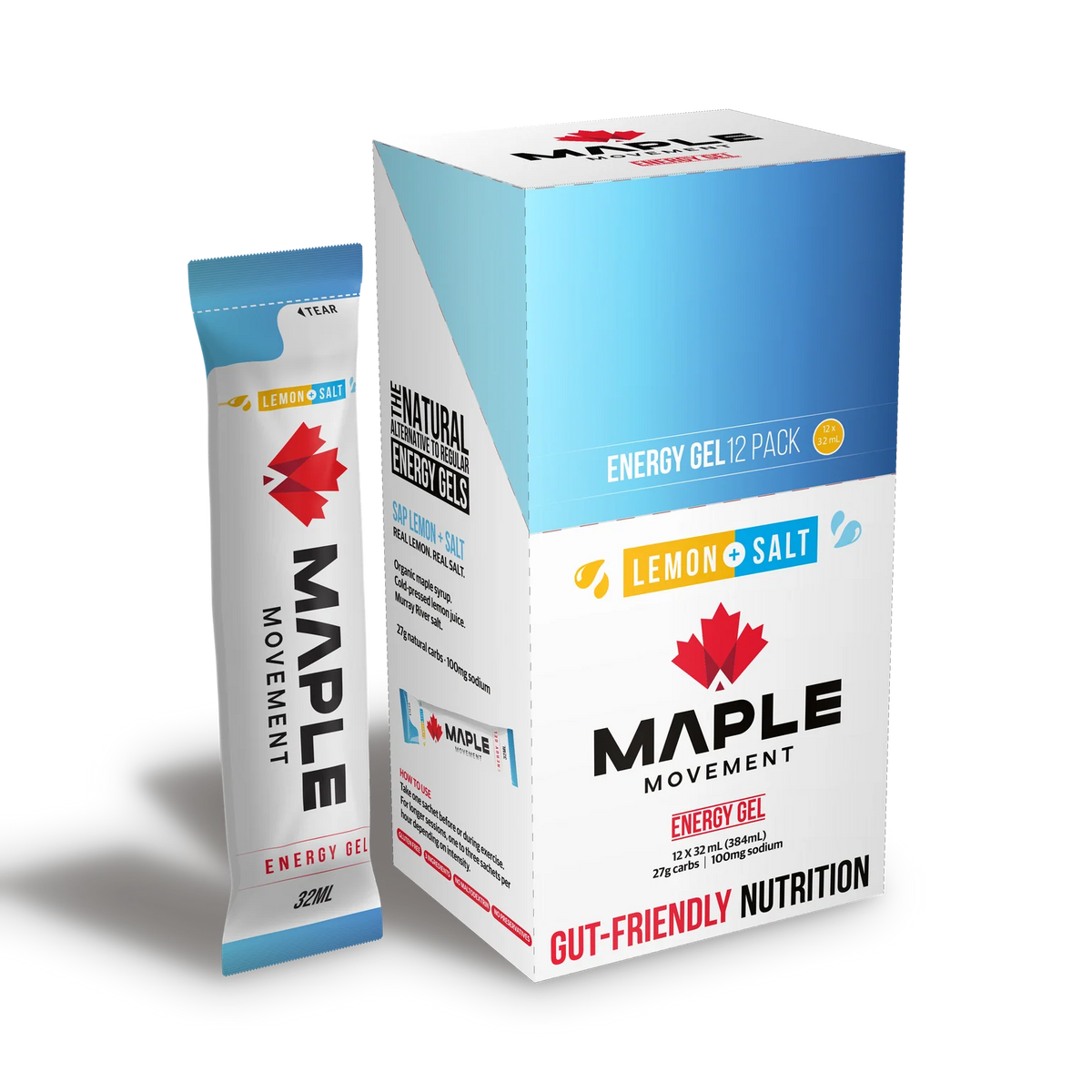 Maple Movement Sap Energy Gel – Lemon + Salt – 32mL